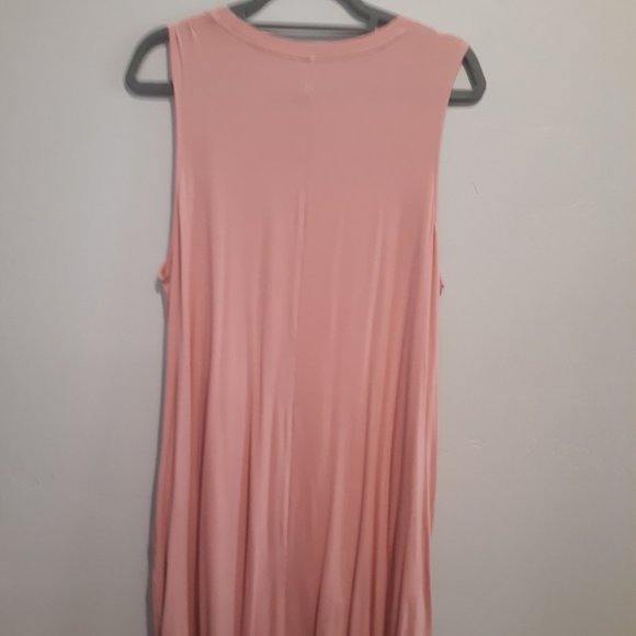 Time and Tru Walmart Dresses Pink Dusty Rose Mid Dress With No